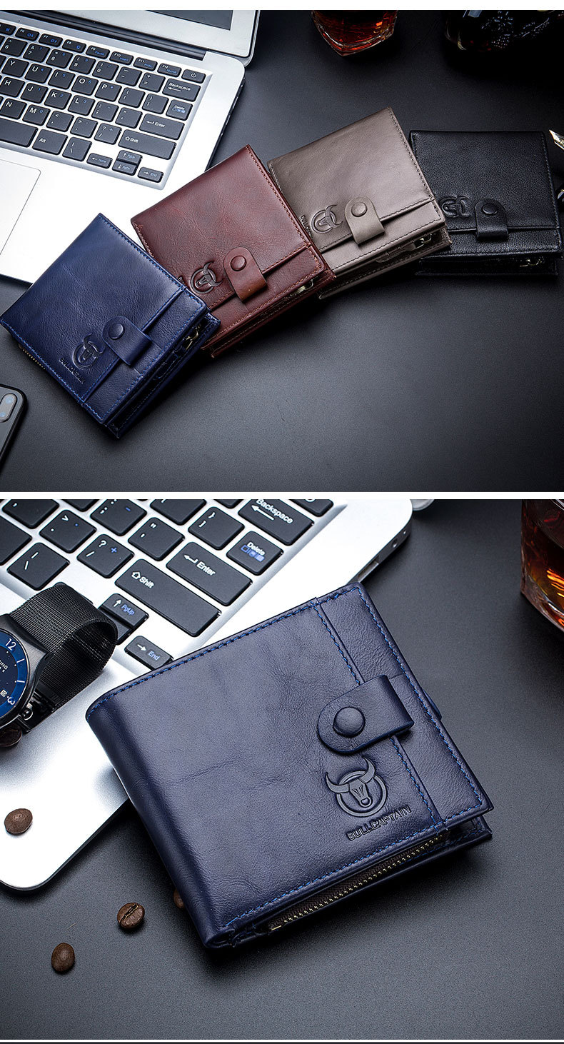BULLCAPTAIN-Genuine-Leather-Men-Short-Wallet-Casual-Business-Clutch-Male-Coin-Purse-Hasp-Zipper-Card-2020347