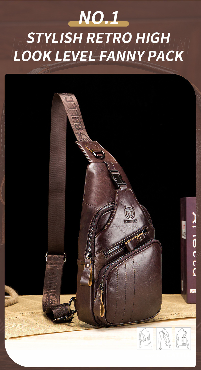 BULLCAPTAIN-Men-Multi-Pocket-Leather-Chest-Bag-Casual-Sports-Multifunctional-Large-Capacity-Crossbod-2020015