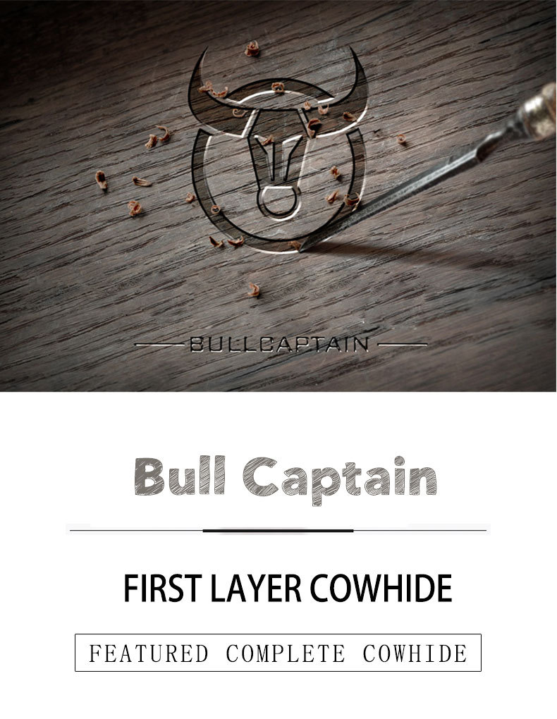 BULLCAPTAIN-Mens-Genuine-Leather-RFID-Blocking-Wallets-Thin-Zipper-Short-Wallet-Multiple-Card-Slots--2017784